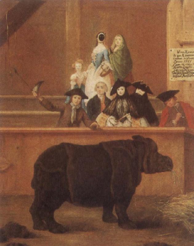 Pietro Longhi The Rhinoceros oil painting picture